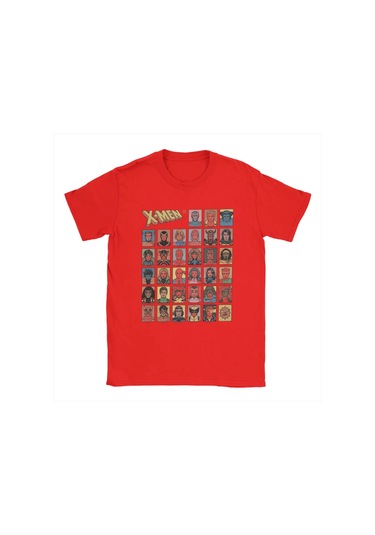 Mınıso X-men Wolverine Karakter Baskılı %100 Pamuk Erkek T-shirt - Kısa Kollu Crewneckkırmızı Kirmizi