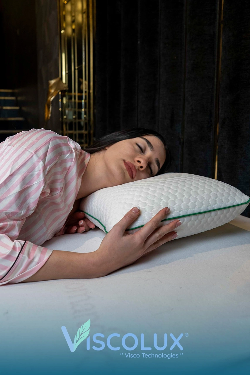 Anadolu Tombul Ortopedik Yastık - Baş Ağrısı Önleyici Klasik Visco Yastık 60x40x15 Yeşil