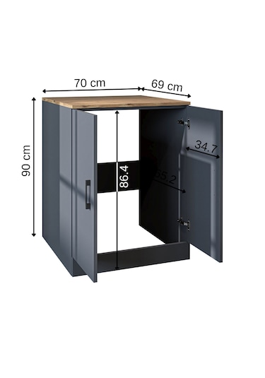 Çamaşır Kurutma Makinesi Alt Dolabı Kapaklı Banyo Alt Dolap Antrasit - Atlantik Çam Çamaşır Kurutma Makinesi Alt Dolabı Kapaklı Banyo Alt Dolap Antrasit - Atlantik Çam
