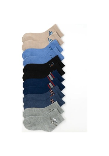 Deo Çocuk Erkek Çorap Seti 12 Çift Pamuk 455811359 Açık Gri