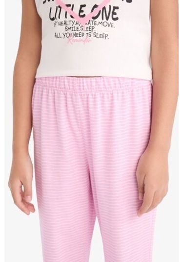 DeFacto Kız Çocuk Pijama Takımı Baskılı Kısa Kollu Üst Beli Lastikli Uzun Alt E2220A825SMER85 Ekru DeFacto Kız Çocuk Pijama Takımı Baskılı Kısa Kollu Üst Beli Lastikli Uzun Alt E2220A825SMER85 Ekru