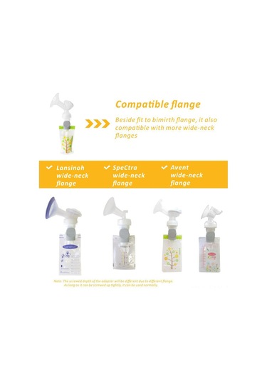 Xindoker Lansinoh/spectra/avent Göğüs Pompası İçin Pp + Paslanmaz Çelik Süt Saklama Torbası Adaptörü 1 Adet