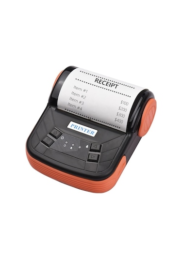 CBTxGlobal MTP-3 3" 80 MM Fiş Yazıcısı + 1 Rulo Termal Kağıt Turuncu
