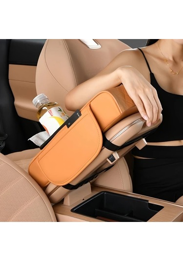 Xuweiwei Cayenne Araç Kolçak Çantası Bardak Telefon Tutucu Bambu Desenli Pvc Deri