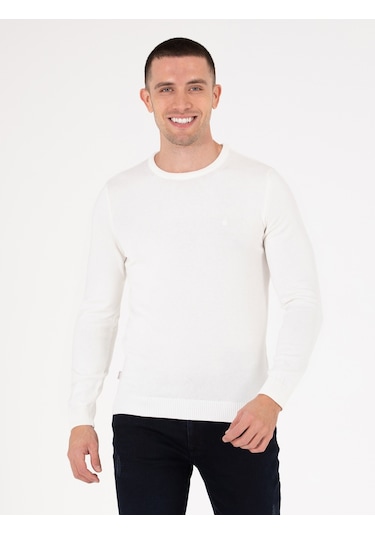 Pierre Cardin Erkek Ekru Triko Kazak 50270179-vr019 Ekru