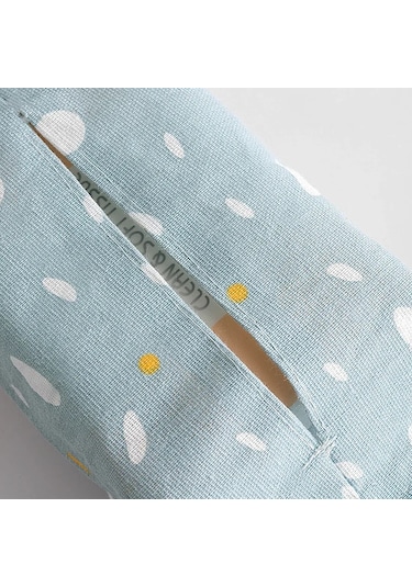 Mavi-sevimli Karikatür Doku Kutusu Peçete Saklama Kutusu Pamuk Keten Saklama Çantası Ev Dekorasyonu Oturma Odası Saklama Kutusu