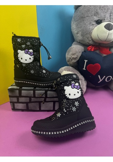 Lepetit Çocuk Kar Botu Kar Desenli Fermuarlı Kürklü Zincirli Kaymaz Taban 35-45 Hello Kitty Çok Renkli Lepetit Çocuk Kar Botu Kar Desenli Fermuarlı Kürklü Zincirli Kaymaz Taban 35-45 Hello Kitty Çok Renkli
