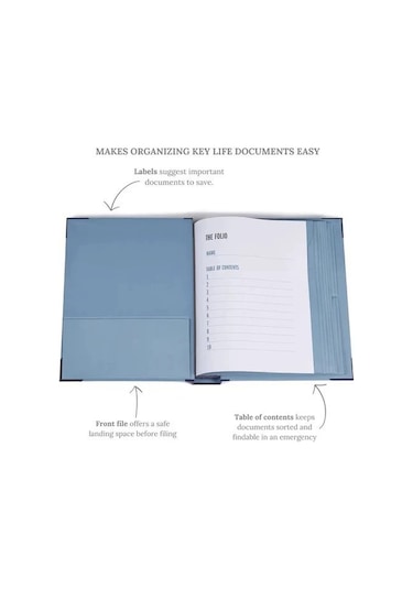 Tuomeng Dosya Saklama Çantası Folyo Cep Katlanır Dosya Çantası Cep Akordeon Saklama Bağlayıcı Mavi