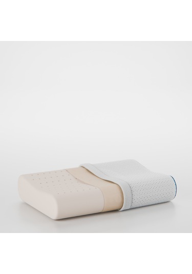 FOM Flex Tam Ortopedik Visco Konforlu Uyku Yastık, Ortopedik 60 x 40 x 14/11 Beyaz