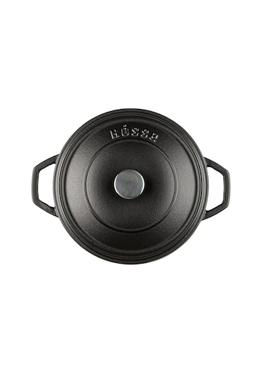 Hosse Demir Döküm 28 Cm Kısa Tencere - Siyah Hsykt-28-syh Siyah