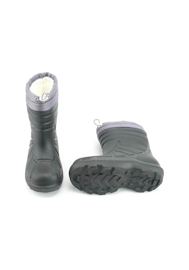 Gezer Erkek Çocuk Kışlık Eva Boğazdan Lastikli Sessiz Taban Kar Bot Çizme Siyah