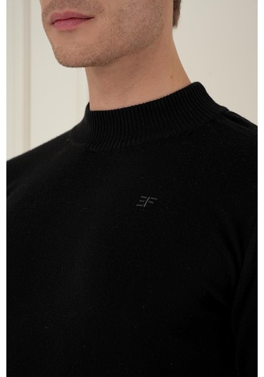 Tr 876 Slim Fit Siyah Klasik Triko Siyah