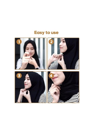 12 Adet Müslüman Hicab Klipsi Hicab Pinleri İmitasyon İnci Eşarp, Çok Renkli