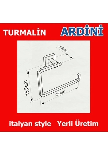 Turmalin Havluluk Siyah Çok Renkli