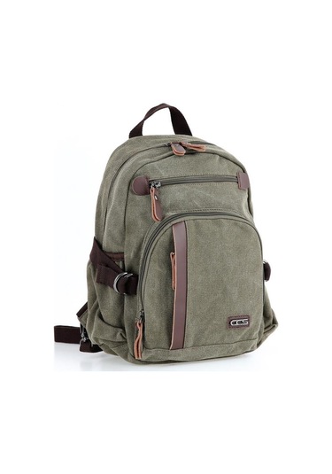 Ççs 51810 Kanvas Kumaş Sırt Çantası Haki