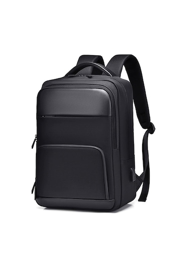 Senshidun-6012 Çok Amaçlı Usb Şarj Portlu 16" Laptop Sırt Çantası Siyah