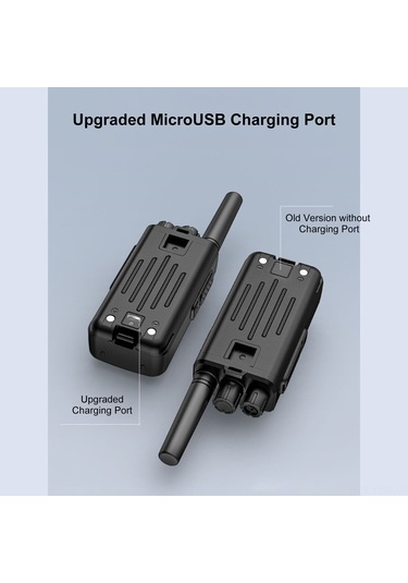 Geeksen Docooler T1 Walkie Talkie 5w 400-470mhz 16 Kanal 2800mah Pil 1-5 Km Mesafe Çift Frekanslı Şarj Ünitesi İle Siyah Tek Adet