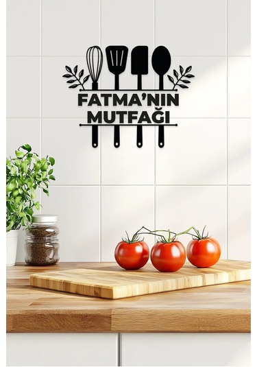 İsme Özel Mutfak Yazısı - 35x22 Cm, 3 Mm Ahşap Mdf 1 Adet