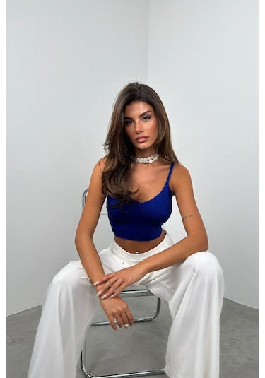 Cojans V Yaka Crop Bluz Karışık