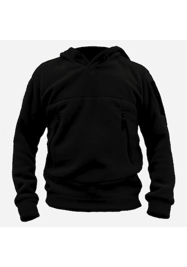 Genıus Store Erkek Polar Outdoor Kapşonlu Kombat Tactical Cepli