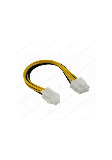 Atx 4Pin Dişi Eps 8Pin Erkek Güç Kablosu Adaptörü Cpu Güç