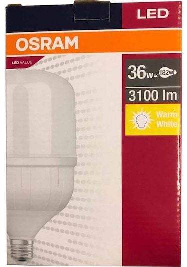 Osram Ledvalue 36W 182W Jumbo Torch Led Ampul Sarı 5 Adet