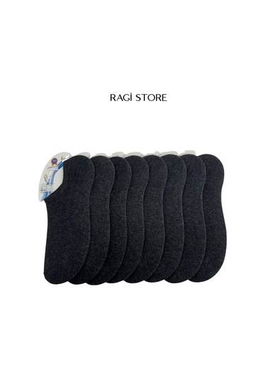 Ragi Store 8'li Sıfır Bilek Unisex Çorap Antrasit