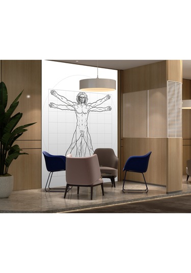 Vitruvius Adamı Poster Duvar Kağıdı Renkli