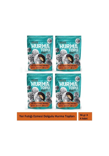 Harras Hindistan Cevizi Kaplı Hurma Topları 96 Gr X 4 Adet