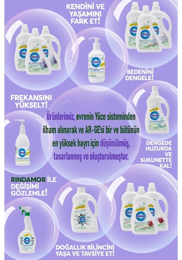 % 100 Doğal Bitkisel Sıvı Çamaşır Deterjanı Organik Lavanta Yağlı -tüm Renkler 2200 ML