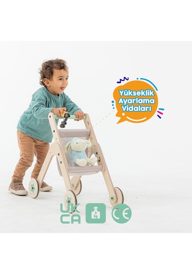 Trio Stroller Yürüteç - Oyuncak Bebek Arabası