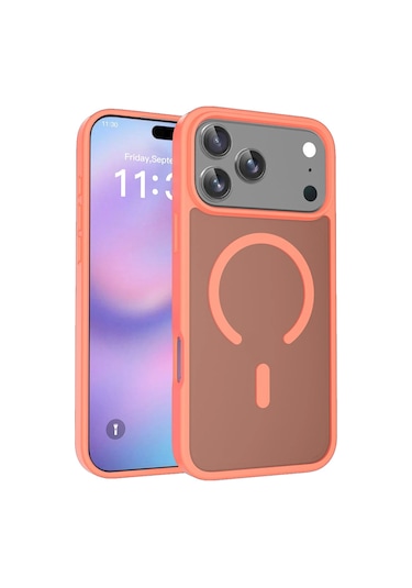 Joko İphone 17 Pro Max Kılıf Jota Seri Magsafe Kapak Turuncu