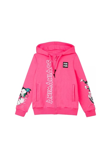 Playtoday Fermuarlı Kapüşonlu Genç Sweatshirt 210161767 Pembe