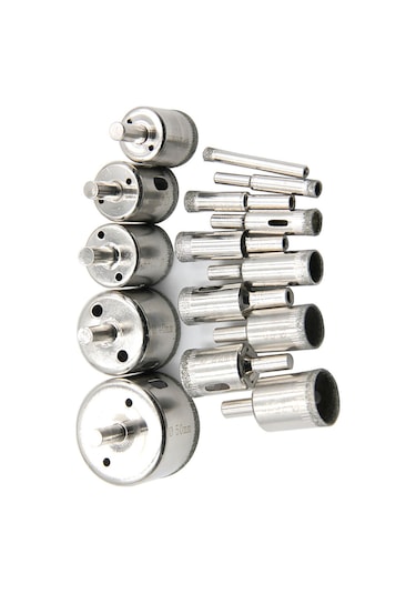 Moveevo 15 Adet El Delik Açıcı Elmas Matkap Ucu: Mermer, Granit, Seramik Çini İçin Hızlı Ve Temiz Kesim