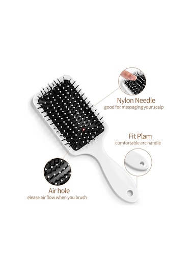 Geeroyoo Saç Masaj Fırçası: Esnek Tabanlı, Statik Önleyici, Kuru Ve Islak Saçlar İçin İdeal, Kolay Temizlenebilir, Hediye Seçeneği.
