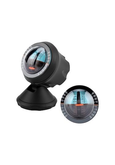 Hangfox Araba Eğim Ölçer Siyah - Hassas Eğim Ve Mevki Ölçümü, 360 Döner Görünüm Açısı, Kolay Kurulum, Dayanıklı Plastik - Araçlar İçin Güvenlik Gereci