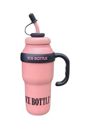 Paslanmaz Çelik Sevimli Çizgi Film Termos Pipetli Bardak T2tew0 Yeşil-mavi-pembe