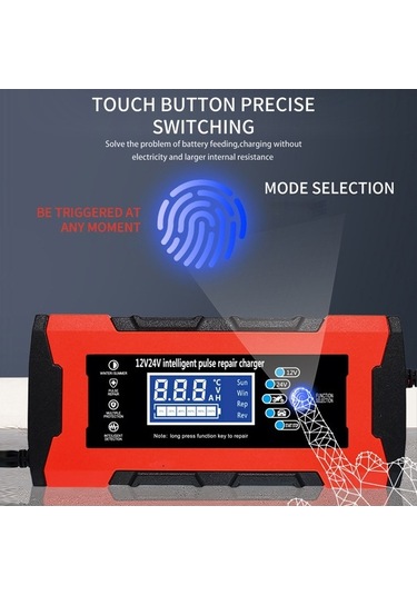 Pazly 12v/24v 180w Akıllı Şarj Cihazı - Lcd Ekranlı, Agm/gel Aküler İçin, Çoklu Koruma