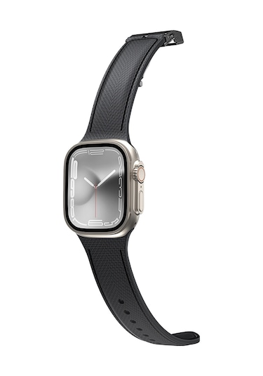 Watch 38mm Amazingthing Titan Swift Deri Dokulu Silikon Kordon Siyah