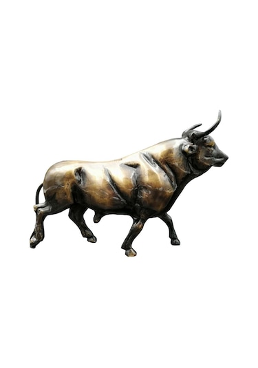 Pm Dizayn Pirinç Döküm Biblo Boğa