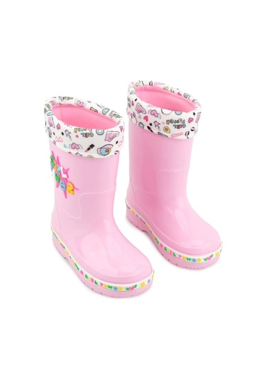 Gezer 00678 Kız Çocuk Termal Astarlı Su Yağmur Geçirmez Çizme Pembe