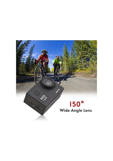 Trendooze Springsun Video Kamera 1080p Aksiyon Kamerası Wifi Spor Kamerası 12mp 150 Geniş Açı Lens 2.0 Gy