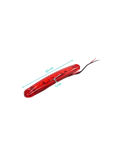 10 Adet Kırmızı Parmak Lamba 9 Led 12v 24v