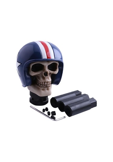 Suntek Manuel Araba Kamyon Kafatası Vites Kolu Topuzu Mavi