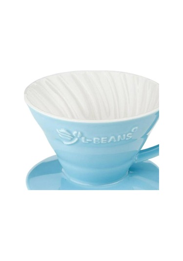 Yaozixa Mavi Seramik El Manual Filtre Kahve Dripper, Ev/ofis/kamp Kullanıma Uygun, Sağlıklı Ve Temizlenmesi Kolay Mavi