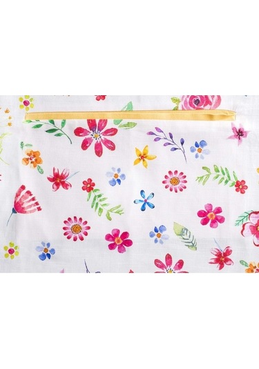 Fastbuy Kadınlar İçin Uzun Bağlı Ayarlanabilir Pamuklu Mutfak Önlüğü 19 Happy Florals Sweety Diğer