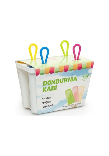 Moonstar Dondurma Kabı Meybuz Dondurma Kalıbı 4 Lü Çok Renkli