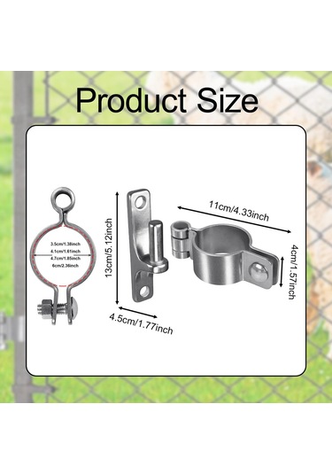 Suntek Kapı Menteşeleri Zincir Bağlantı Çit Donanımı 47mm