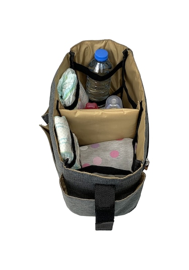 Stylo Jogging Bebek Arabası ve Düzenleyici Çanta Gri