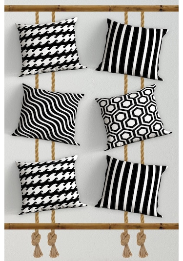 Belle Benoit Baskılı Dekoratif 6'lı Koltuk Kırlent Kılıfı Desen36